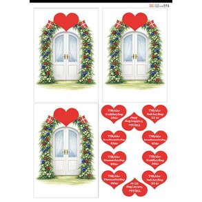 Basispapir - baggrunde m/�resport og hjerter til bryllupsdage