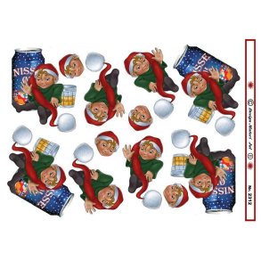 3D klippeark - Jul, nissens nisse�l