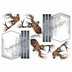 3D klippeark - Kronhjort