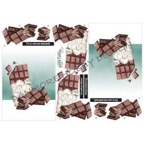 3D klippeark - Chokolade