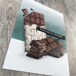 3D klippeark - Chokolade