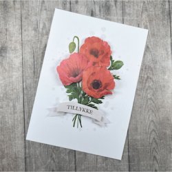 3D klippeark - Flotte r�de valmuer