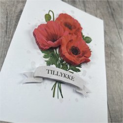 3D klippeark - Flotte r�de valmuer