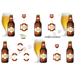 3D klippeark - 30 rs lflaske & lglas