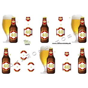 3D klippeark - 40 rs lflaske & lglas