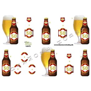 3D klippeark - 50 rs lflaske & lglas