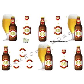 3D klippeark - 65 rs lflaske & lglas