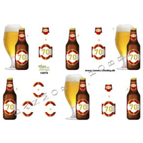 3D klippeark - 70 rs lflaske & lglas