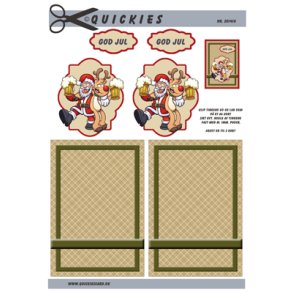 3D klippeark - Jul, julemand og Rudolf sk�ler i �l