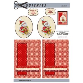 3D klippeark - Jul, julemand p� k�lketur