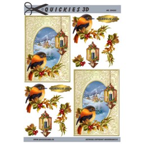 3D klippeark - Jul, r�dk�lk & vinterlandskab