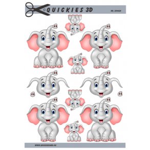 3D ark - Baby, lyser�d elefant