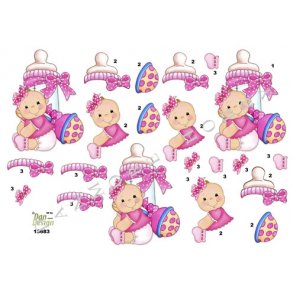 3D ark - S�d babypige m/sl�jfe