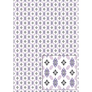 Basispapir A4, lilla/sorte farver m/m�nster
