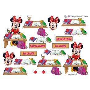 3D klippeark - Disney, skolestart m/Minnie Mouse