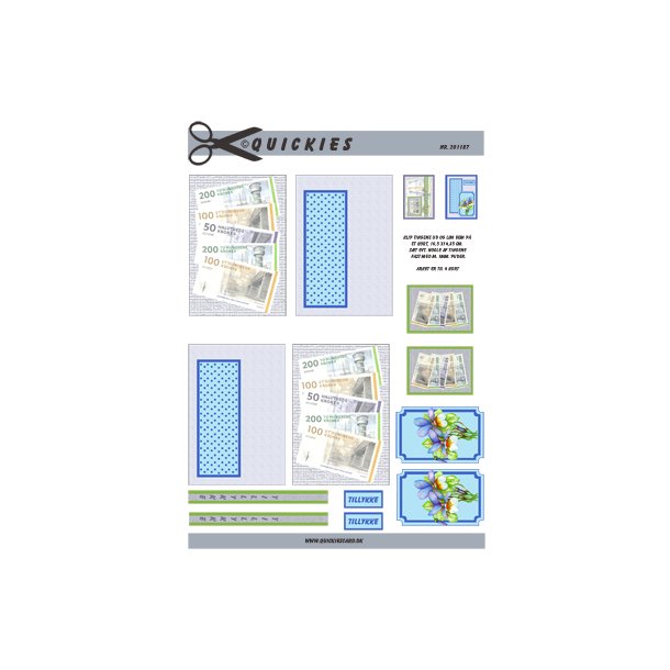 3D ark - Penge, sedler, sm kort, blomster