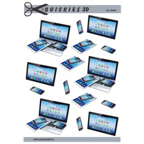 3D klippeark - IT og mobil, Apple maskiner, pc, mobil og tablet