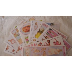 3D klippeark - Konfirmation, pige, assorterede, 10 ark