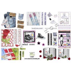 3D ark - Konfirmation. Pige, sm� motiver