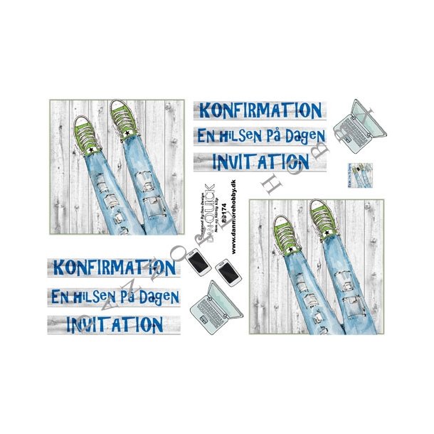 3D ark - Konfirmation. Rde converse, smartphone, jeans