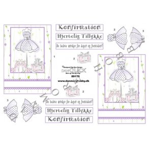 3D ark - Konfirmation. Gine m/kjole, sko, parfume