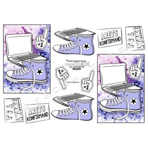 3D ark - Konfirmation. PC, converse, lilla