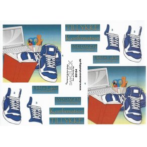 3D ark - Konfirmation. Skolegrej, bl�/r�d