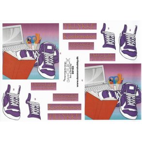 3D ark - Konfirmation. Skolegrej, lilla/r�d