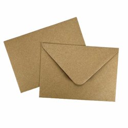 Kuverter C6 i kvist papir, 16,2x11,4 cm, (alm. A6 kort), naturfarvet (kvist), 50 stk.