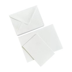 Kort &amp; Kuvertst A7/C7, "sm kort", 240grams kort, 50 st, ELFENBENS farvet