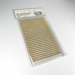 Halvperler, selvklbende, 3mm, blank guldfarvet, ca. 432 stk.