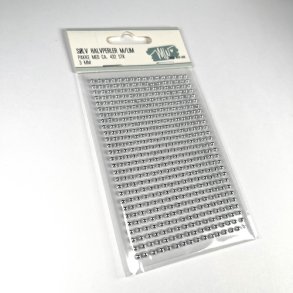 Halvperler, selvklbende, 3mm, blank slvfarvet, ca. 432 stk.