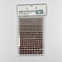 Halvperler, selvkl�bende, �2-6mm, BRONCE farvet, ca. 329 stk.