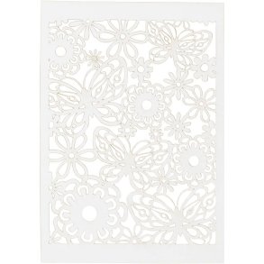 Blondekarton (udstanset ark), 10 stk., 10,5x15cm, HVID