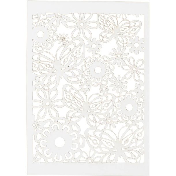 Blondekarton (udstanset ark), 10 stk., 10,5x15cm, HVID
