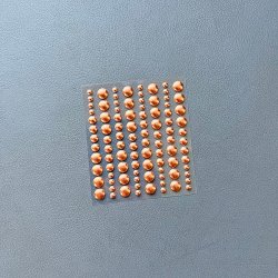 Halvperler/Dots, selvklbende, SBA030, KOBBER-farvede, 3 strrelser