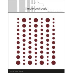 Halvperler/Dots, selvklbende, SBA050 - Matte enamel dots, VINRD, 5 strrelser
