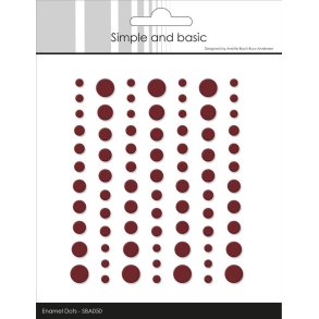 Halvperler/Dots, selvklbende, SBA050 - Matte enamel dots, VINRD, 5 strrelser