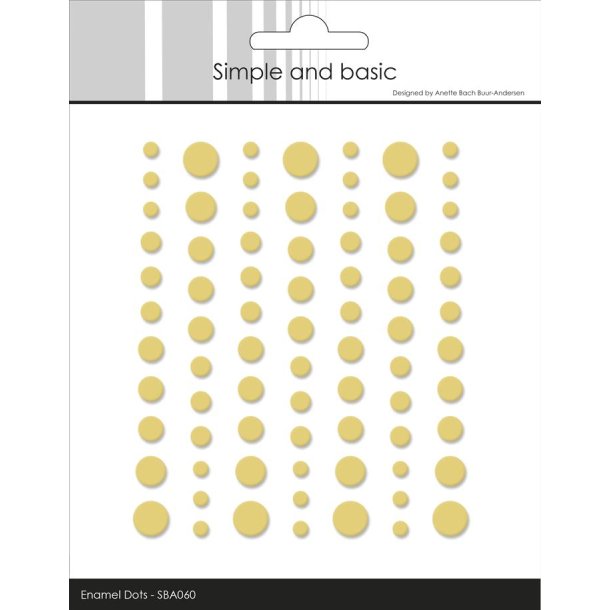 Halvperler/Dots, selvkl�bende, SBA060 - Matte enamel dots, PASTELGUL farvet, 5 st�rrelser