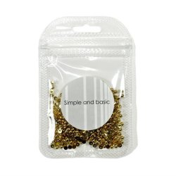 Halvperler - 3mm, blank guldfarvet, ca. 500 stk., Simple&Basic SBA532