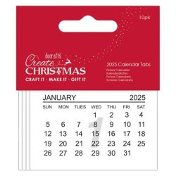 Papermania mini mneds-kalender 2025, 10 st