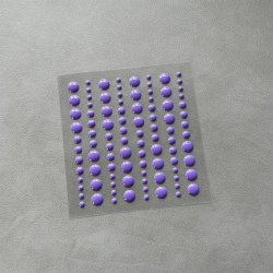 Halvperler/Dots, selvklbende, SBA025, LILLA, 3 strrelser