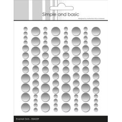 Halvperler/Dots, selvklbende, SBA029, SLV-farvede, 3 strrelser