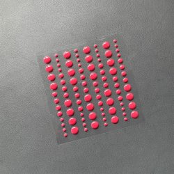 Halvperler/Dots, selvklbende, SBA041, smuk DYB MRKERD, 3 strrelser