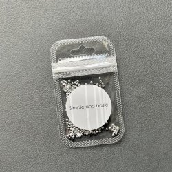 Halvperler - 2mm, blank slvfarvet, ca. 500 stk., Simple&Basic SBA501