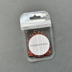 Halvperler - 2mm, blank kobberfarvet, ca. 500 stk., Simple&Basic SBA503