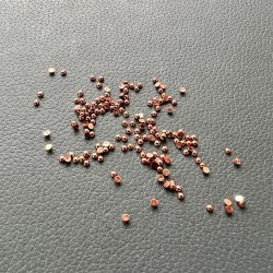 Halvperler - 2mm, blank kobberfarvet, ca. 500 stk., Simple&Basic SBA503