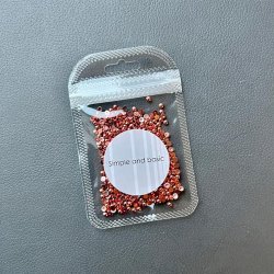 Halvperler - 3mm, blank kobberfarvet, ca. 500 stk., Simple&Basic SBA533