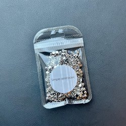 Halvperler - 4mm, blank slvfarvet, ca. 500 stk., Simple&Basic SBA561