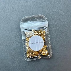 Halvperler - 4mm, blank guldfarvet, ca. 500 stk., Simple&Basic SBA562